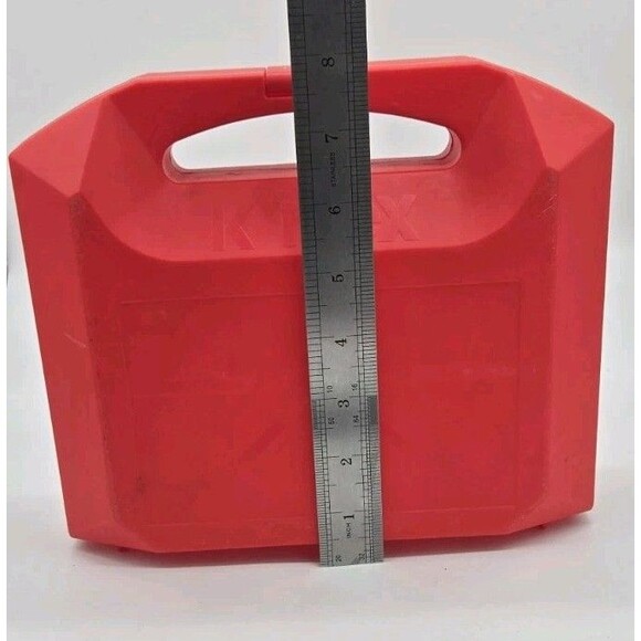 Vintage? K'NEX Red EMPTY Travel Case Toy Box Storage Container With Handle Locks - Picture 12 of 14